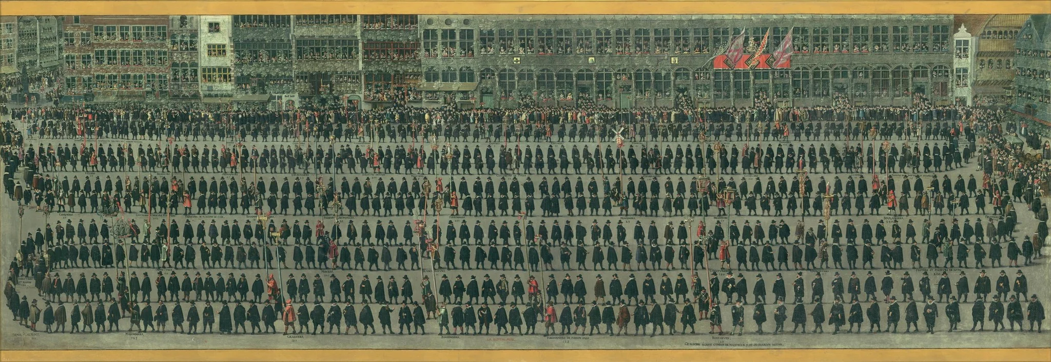 The Ommegang in Brussels: Part 1: Procession of Guilds, detail