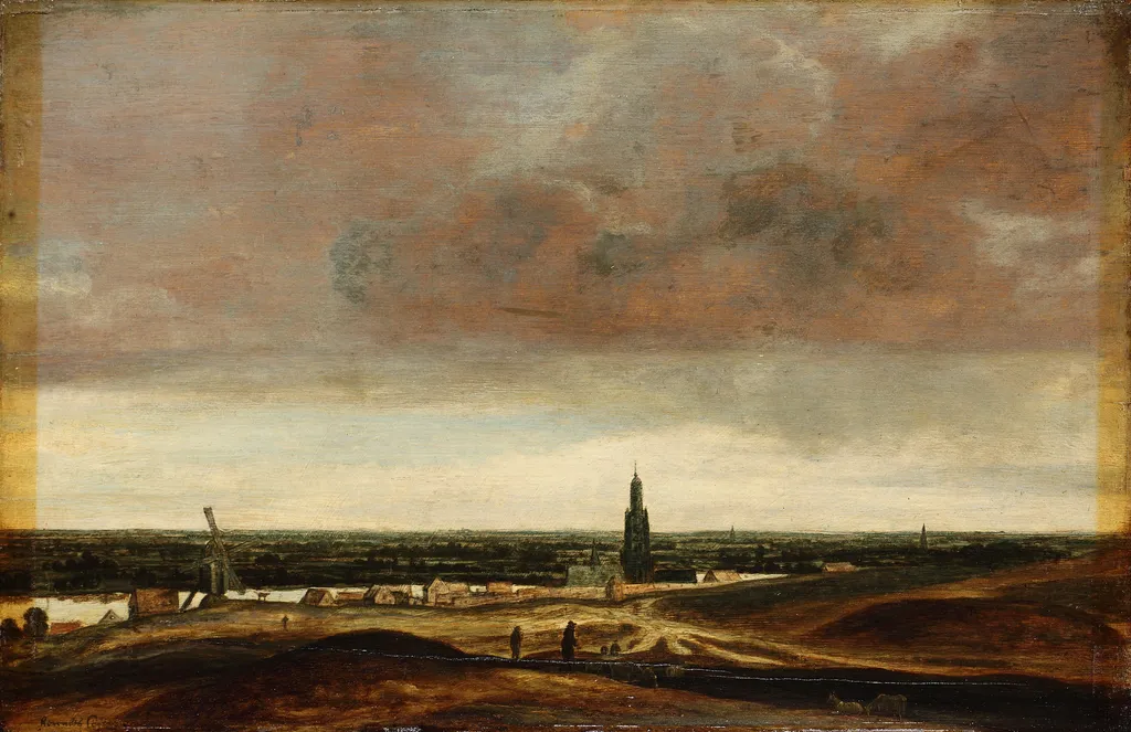 View of Rhenen, by Hercules Segers, oil, 1630