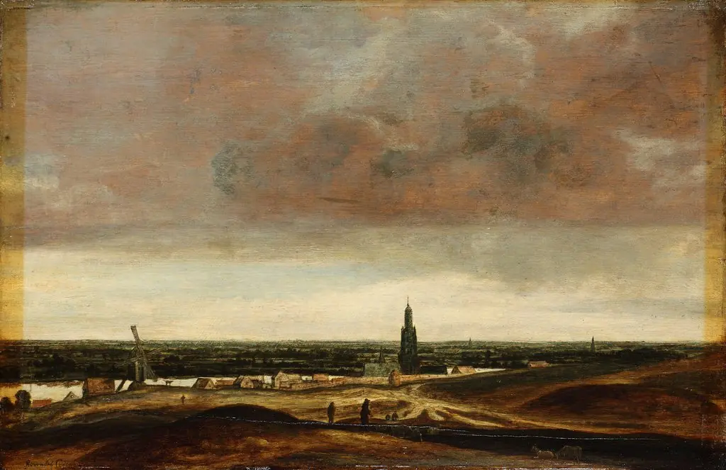 View of Rhenen, by Hercules Segers, oil, 1630