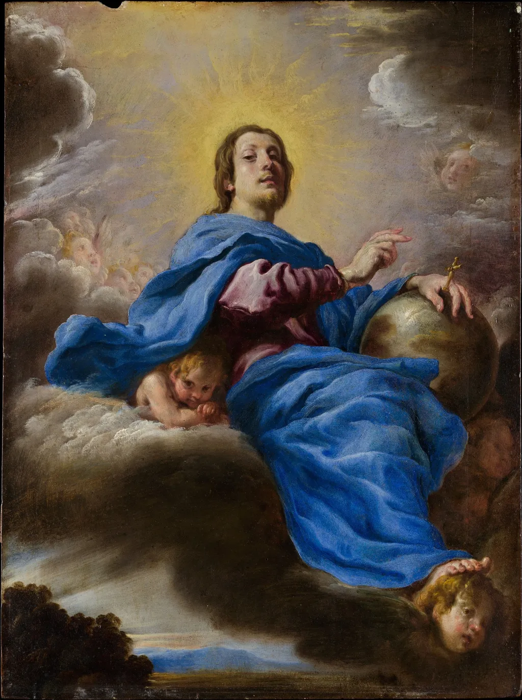 Salvator Mundi, by Domenico Fetti, oil, 1622