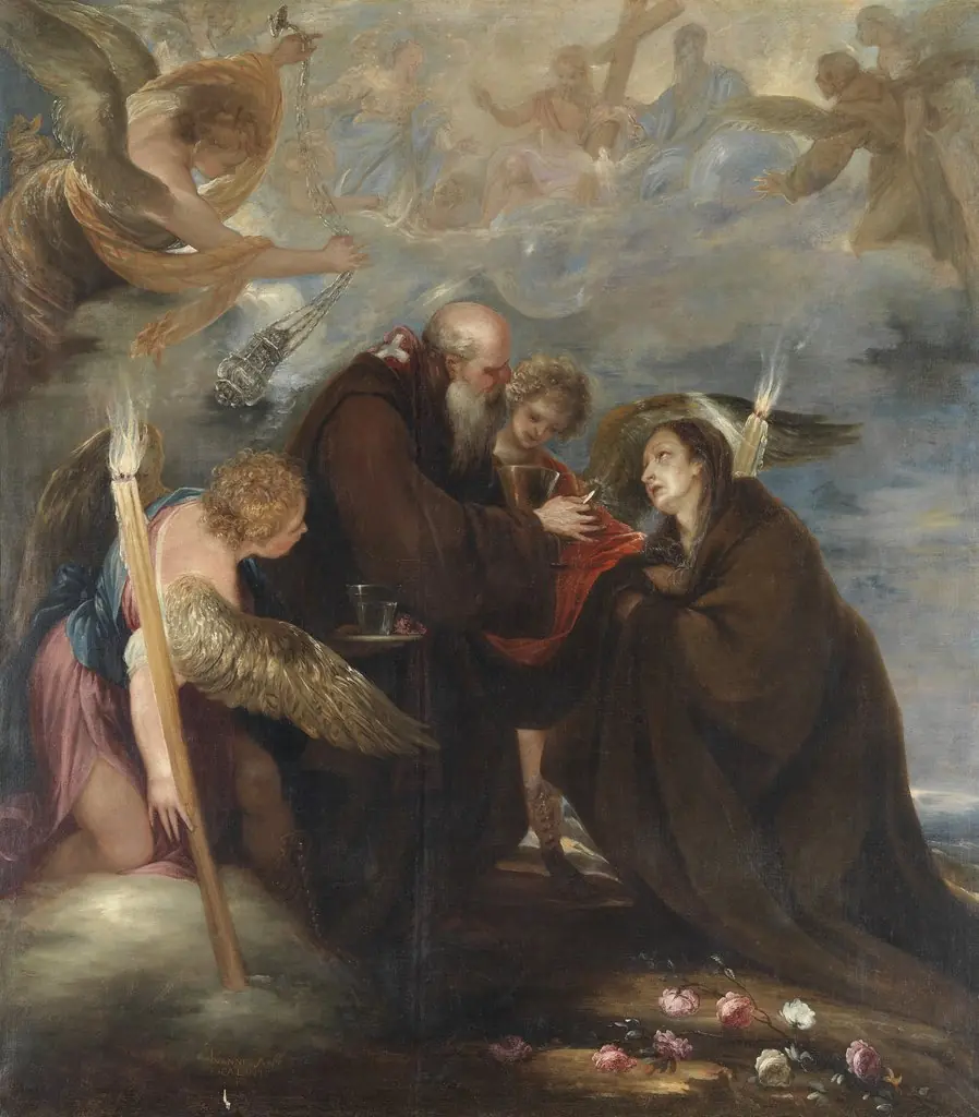 Comunión de Santa Rosa de Viterbo, by Juan Antonio de Frías y Escalante, oil, 1667