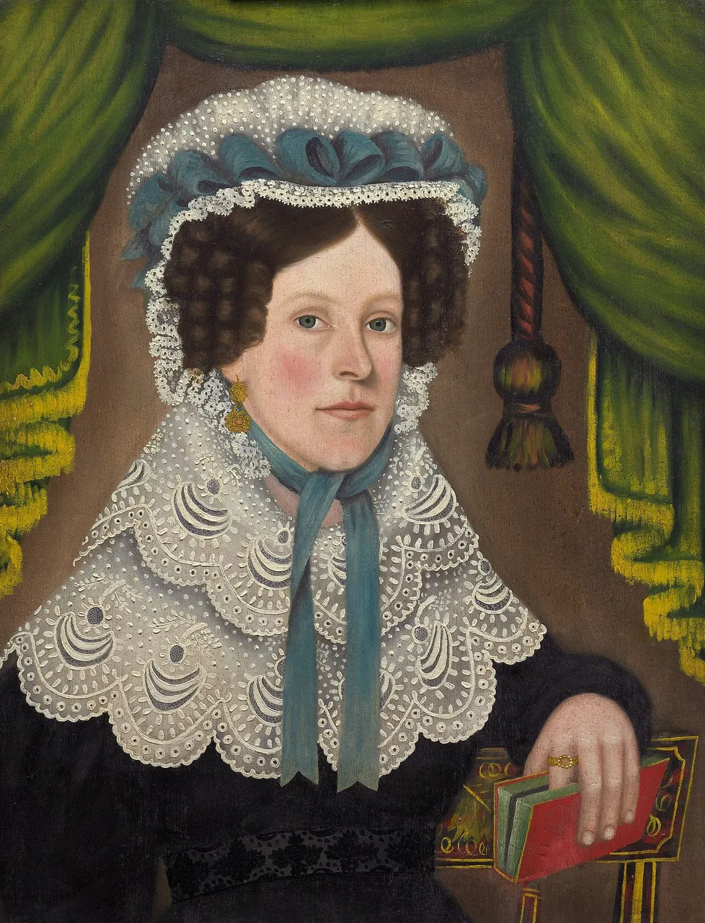 Woman with a Book, by Jonas Welch Holman, unspecified, 1828
