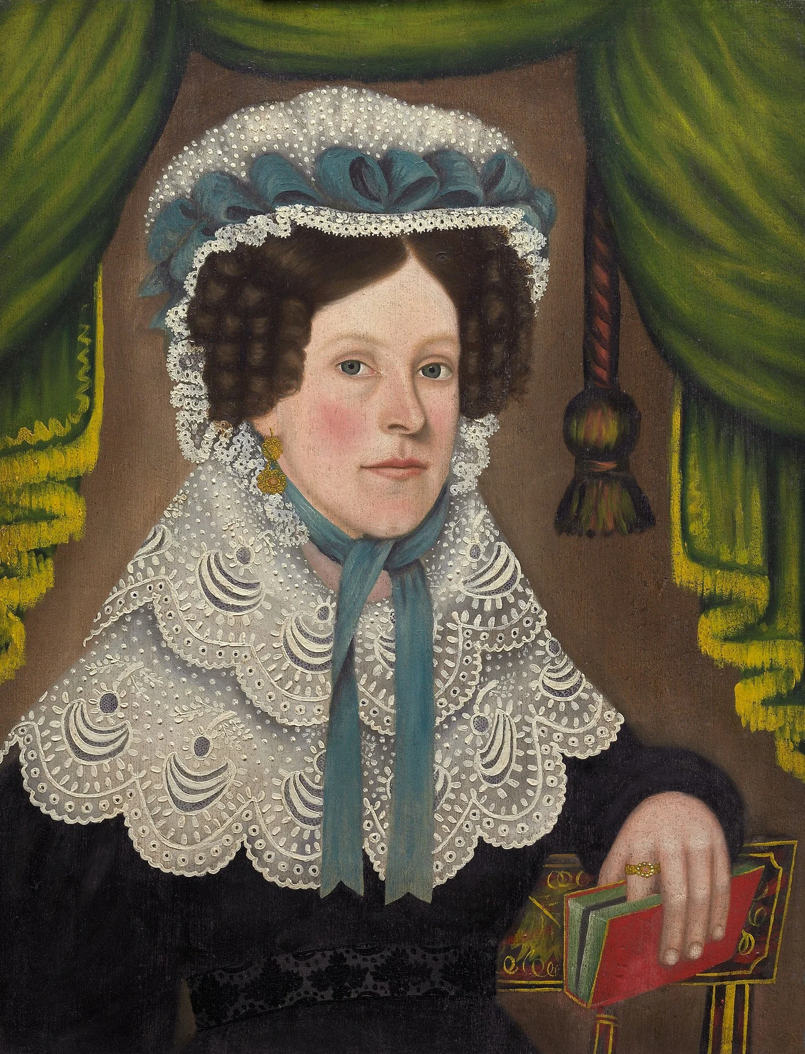 Woman with a Book, detail