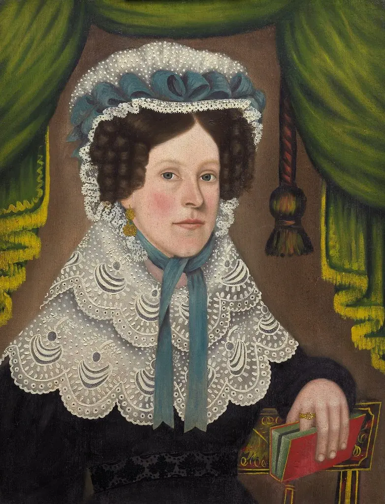 Woman with a Book, by Jonas Welch Holman, unspecified, 1828