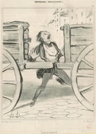 Saisissement, by Honoré Daumier, ink, 1840