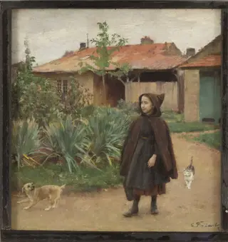 The Garden Walk, by Émile Friant, unspecified, 1895