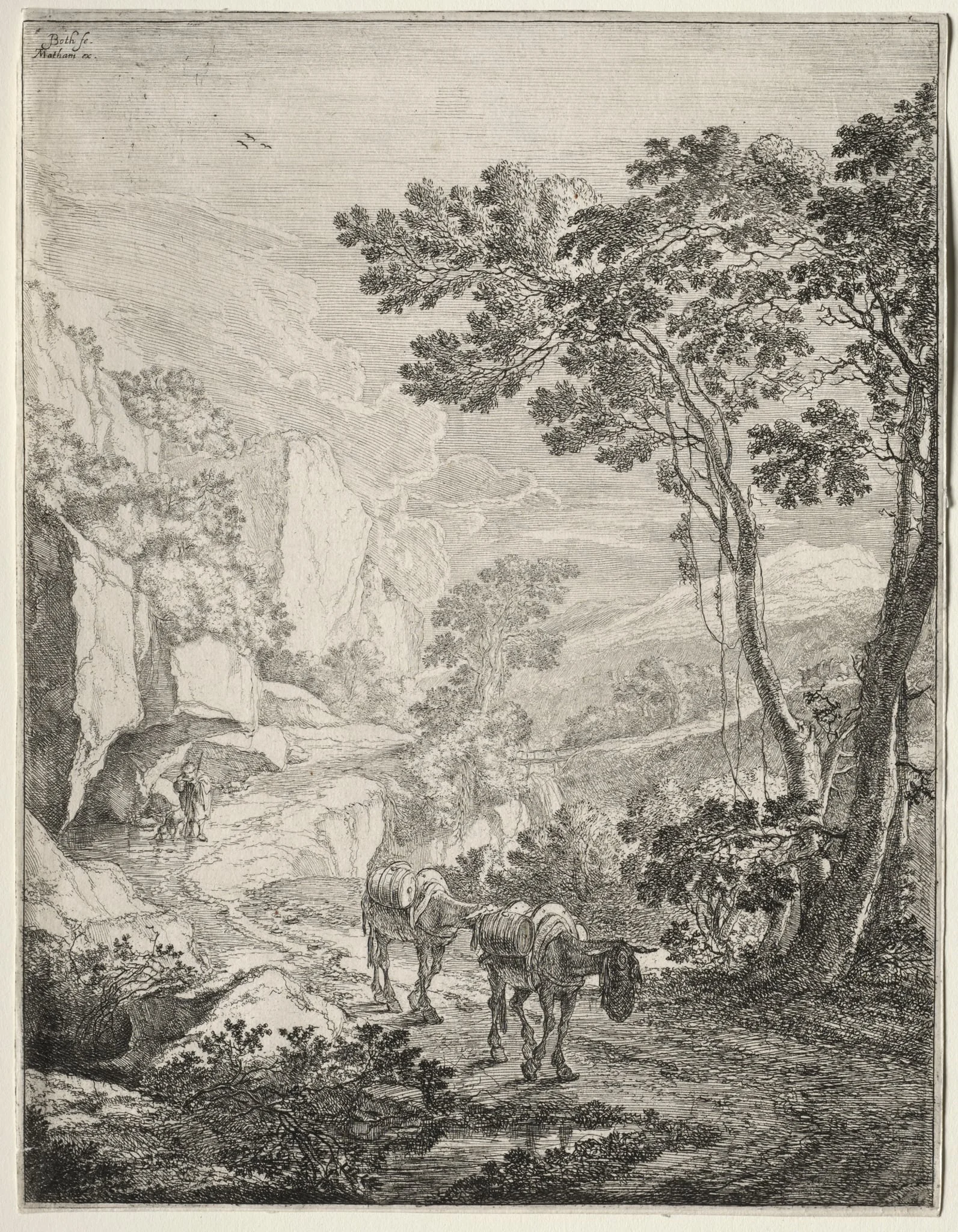 The Two Mules. Rocca Aquatico near Ancona, detail