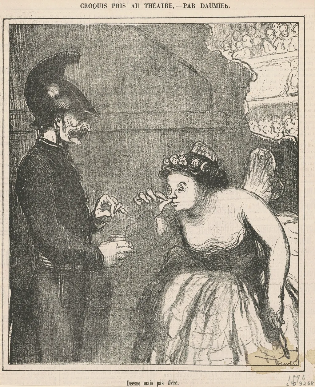 Déesse mais pas fière, by Honoré Daumier, ink, 1865