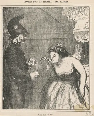 Déesse mais pas fière, by Honoré Daumier, ink, 1865