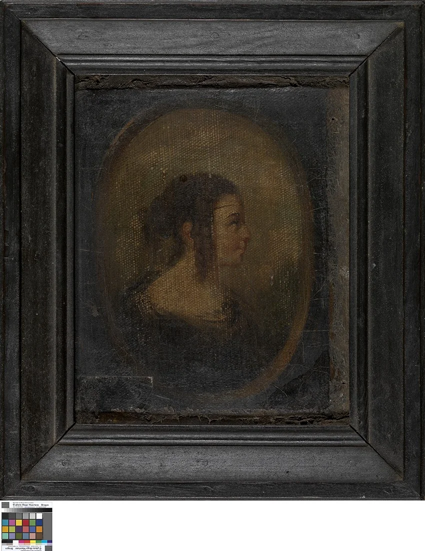 Portret van een vrouw, detail
