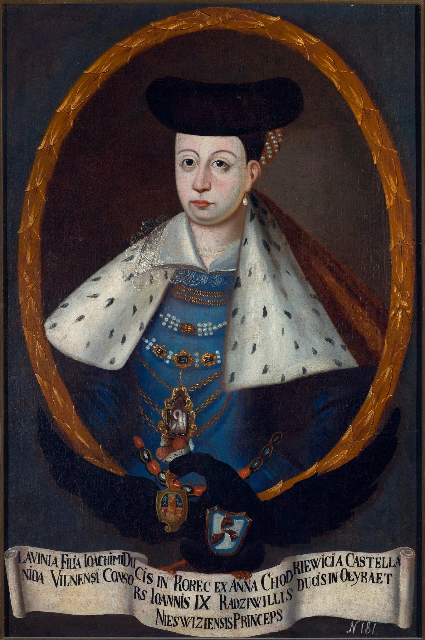 Portrait of Lawinia Radziwiłł née princess Korecka (ca. 1587–ca. 1641), detail