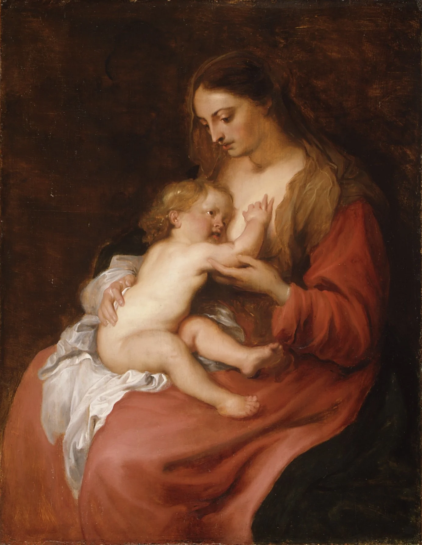 Virgin and Child, detail