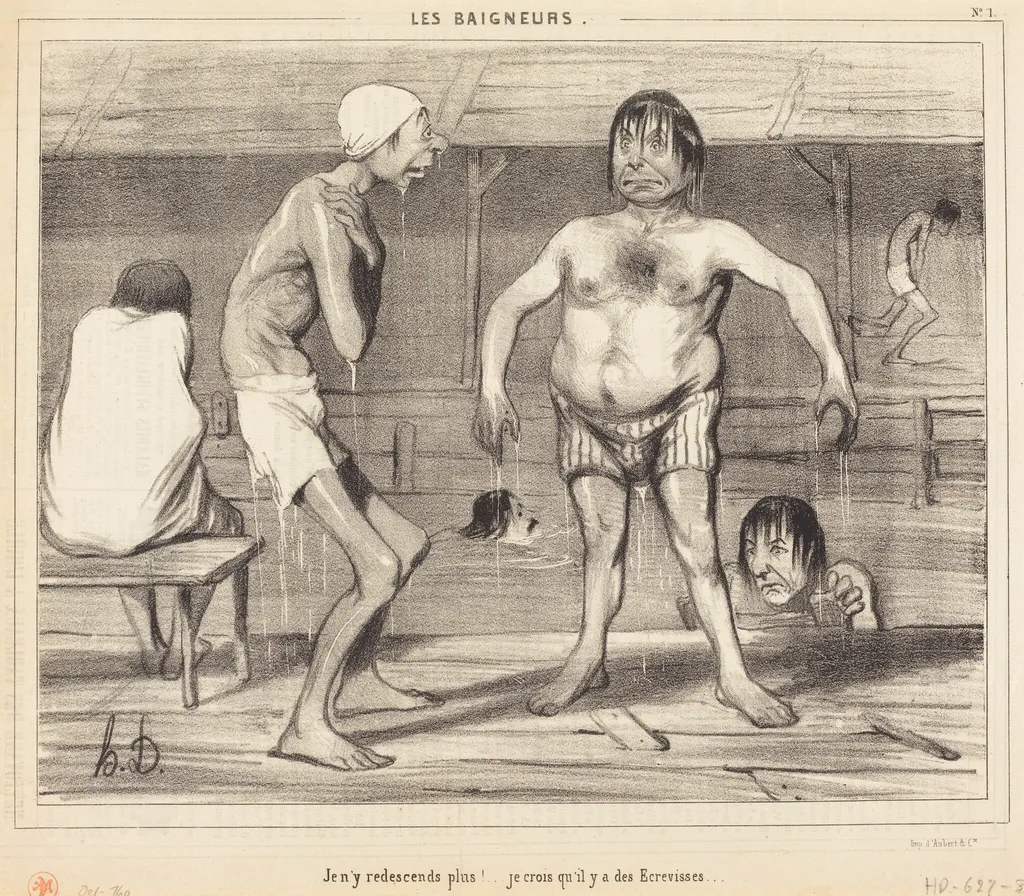 Je n'y redescends plus!... je crois..., by Honoré Daumier, ink, 1839
