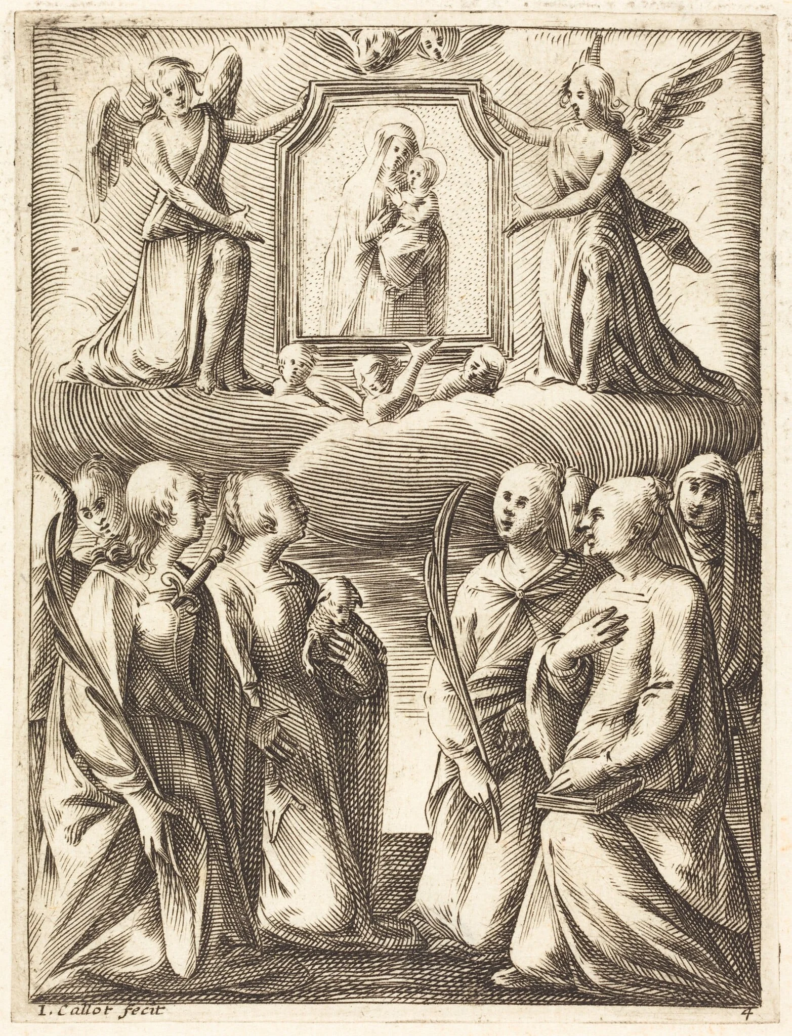 The Adoration of the Virgin and Child, detail