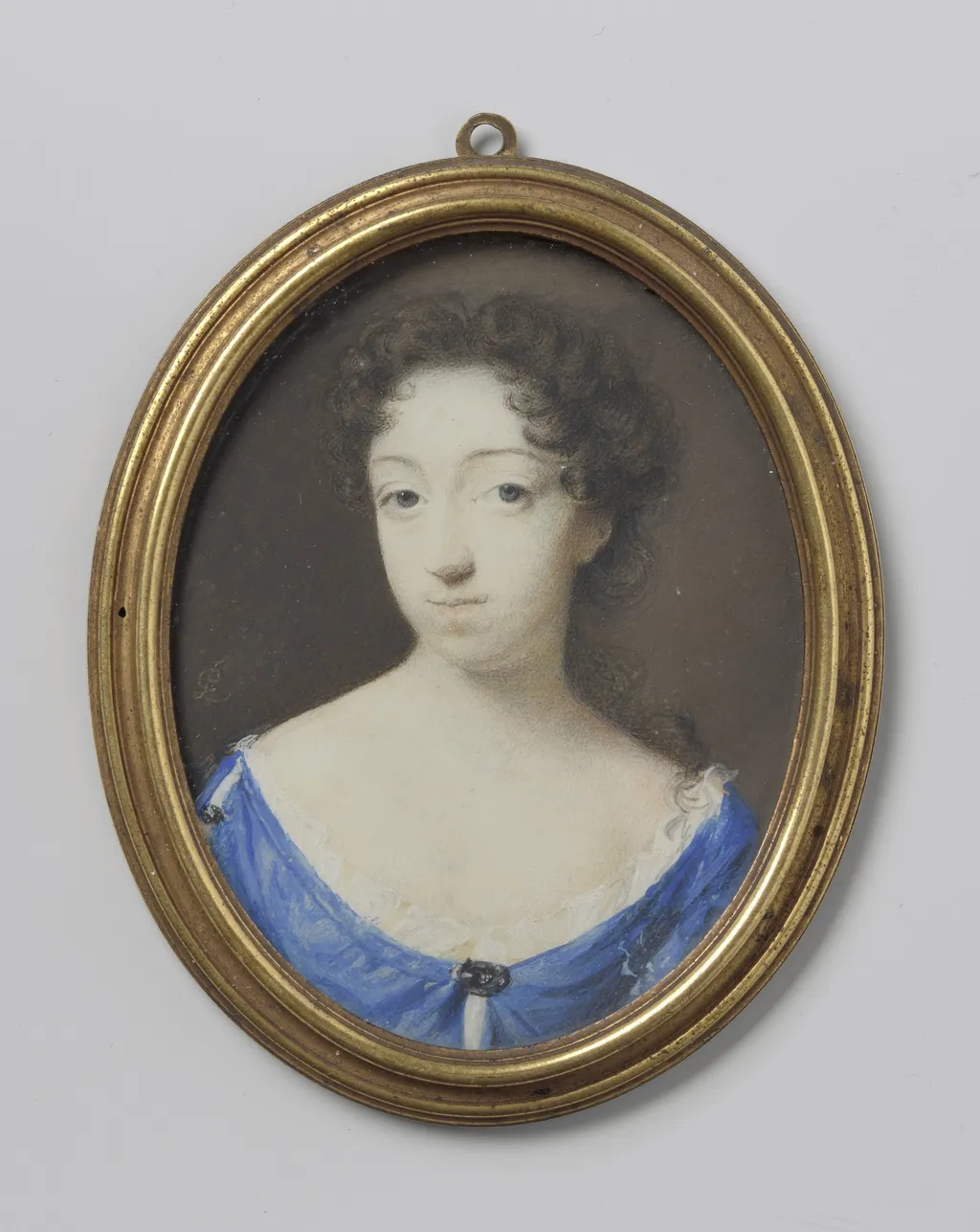 Portrait of a woman, by Peter Cross, watercolor, 1693