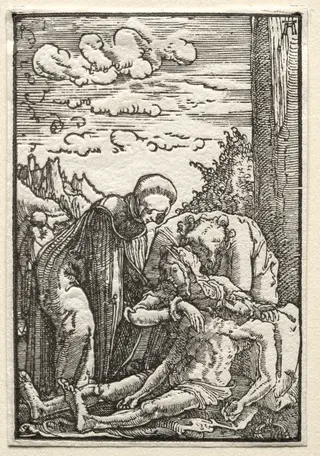 The Fall and Redemption of Man:  The Lamentation beneath the Cross, by Albrecht Altdorfer, 1515