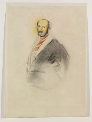 Portrait, by John Frederick Lewis, watercolor, 1850