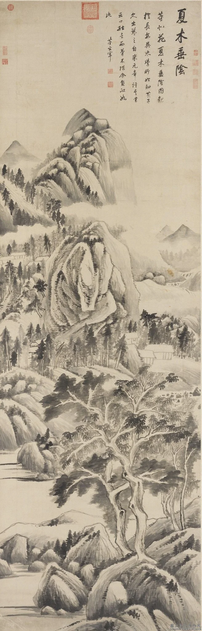Shady Trees in a Summer Landscape, detail