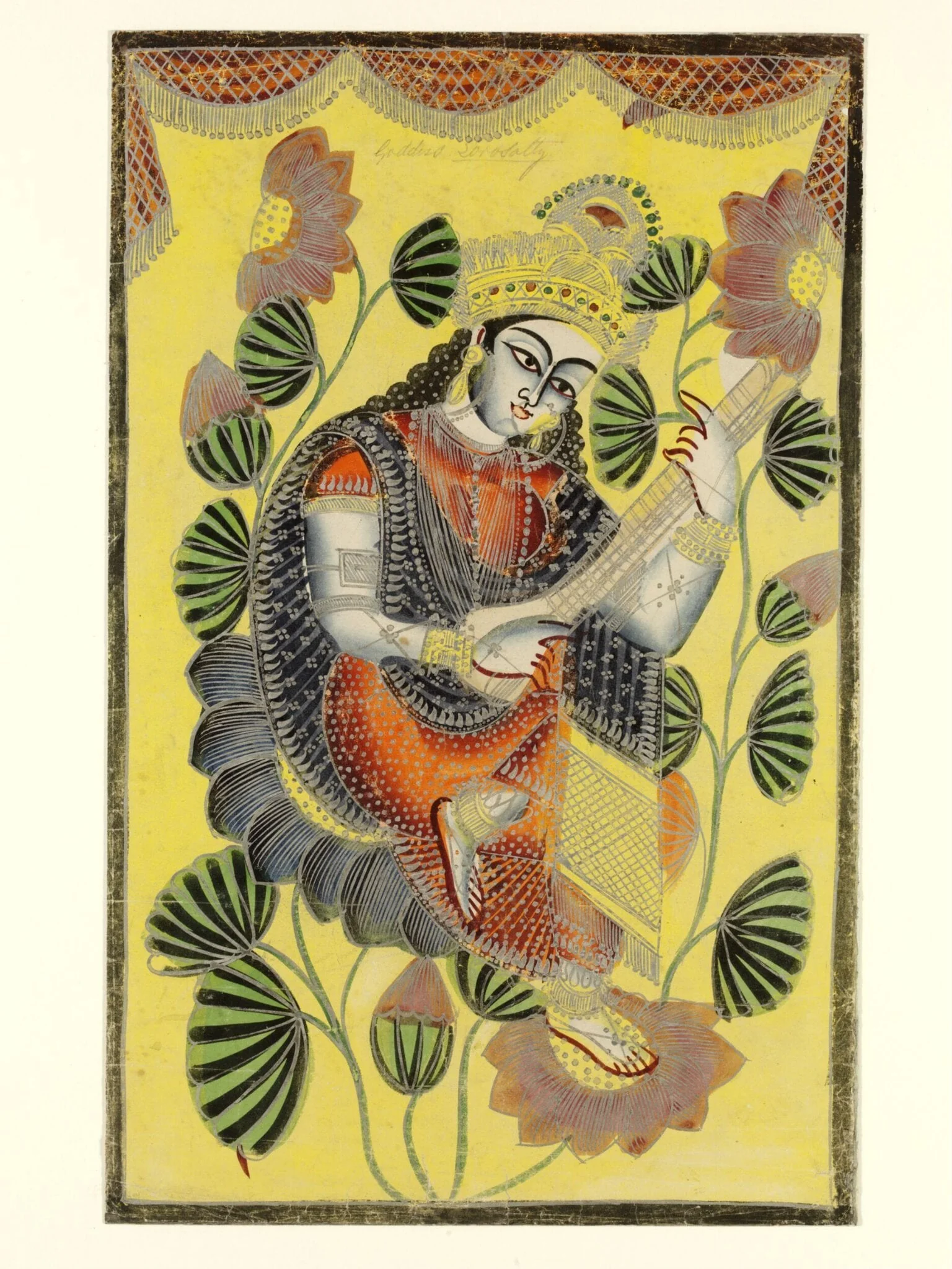 Saraswati, detail