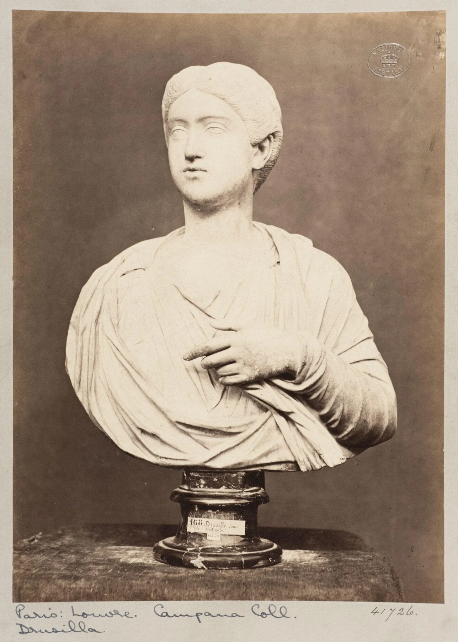 Marble bust o f Drucille, sister of the Emperor Caligula, detail