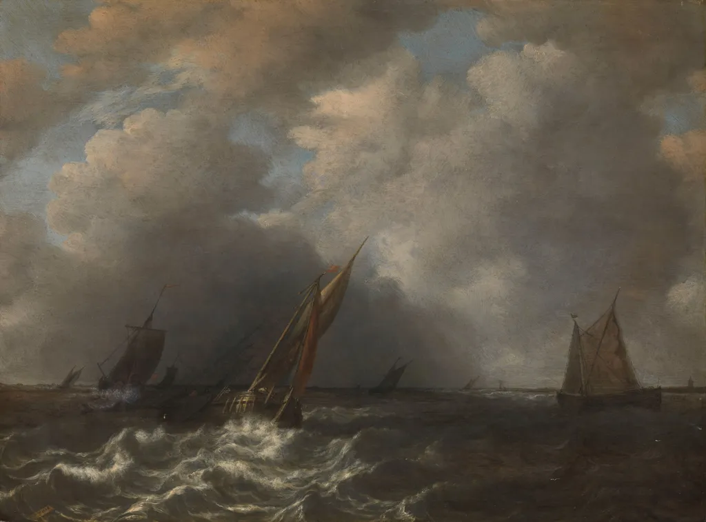 Storm on the Meuse River, by Hendrik Martenszoon Sorgh, oil, 1668