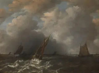 Storm on the Meuse River, by Hendrik Martenszoon Sorgh, oil, 1668