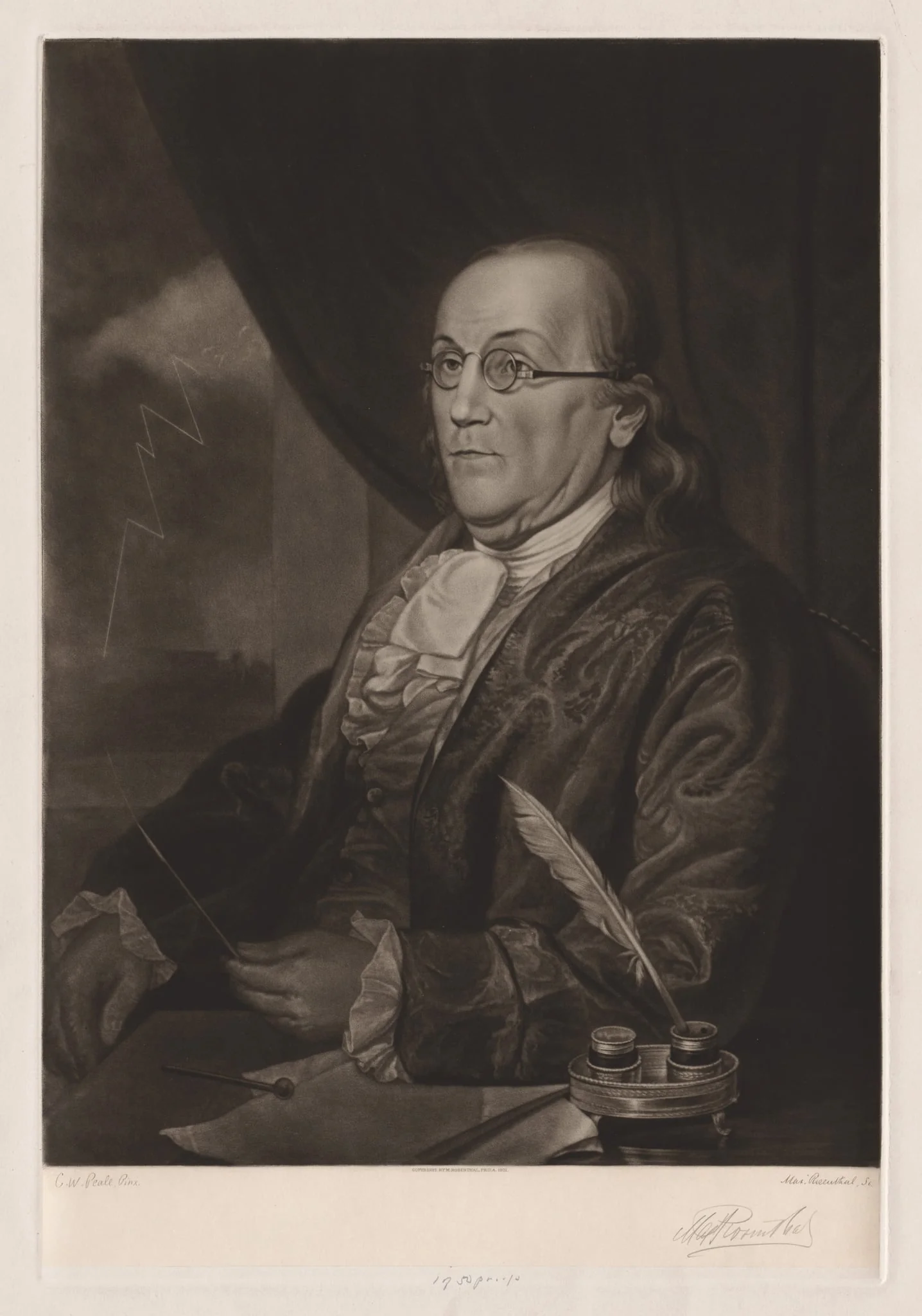 Benjamin Franklin, detail