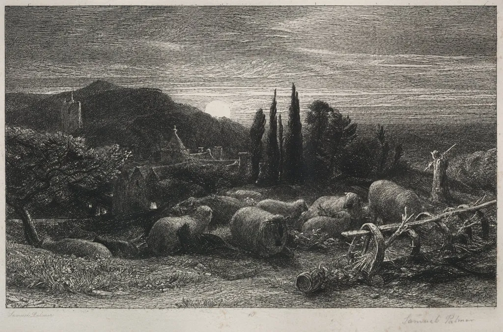 The Rising Moon, by Samuel Palmer, 1857