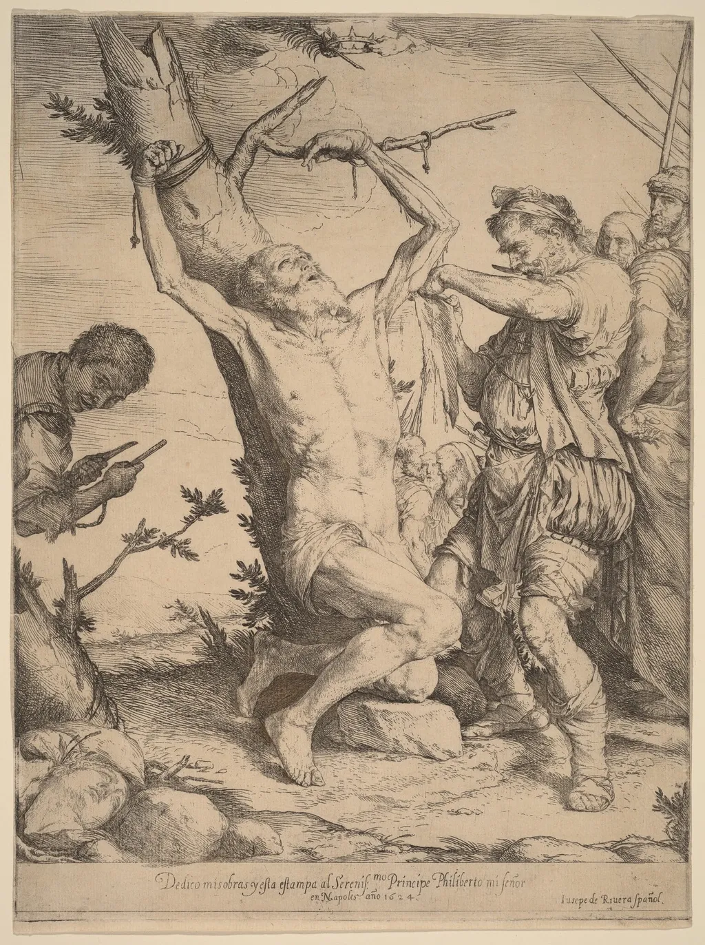 The Martyrdom of Saint Bartholomew, by Jusepe de Ribera, ink, 1624
