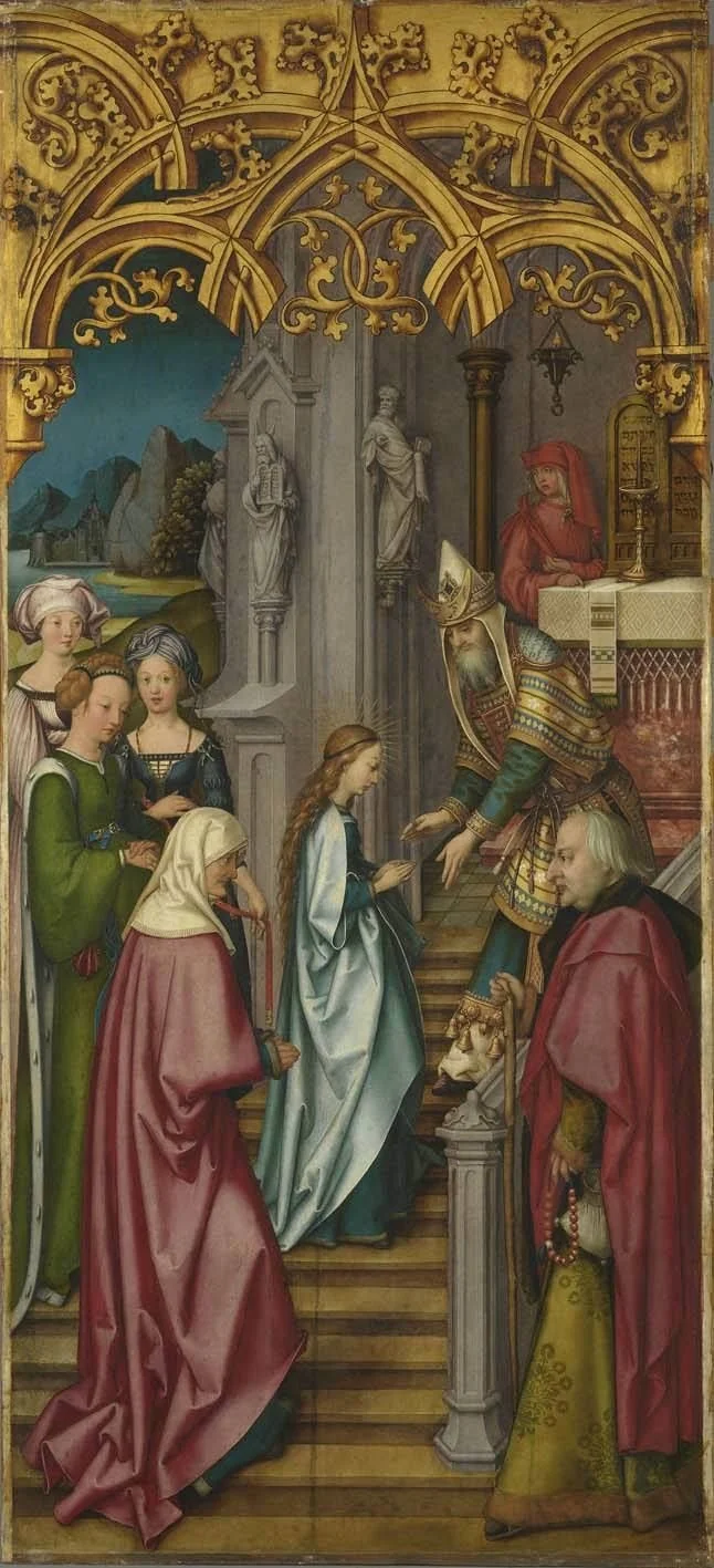 Kaisheimer Altar: Tempelgang Mariens, detail