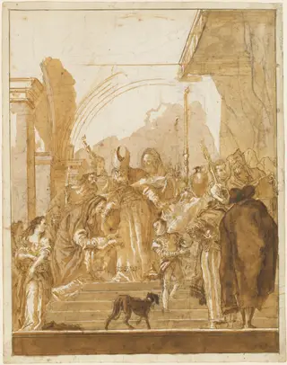 The Presentation in the Temple, by Giovanni Domenico Tiepolo, ink, 1790