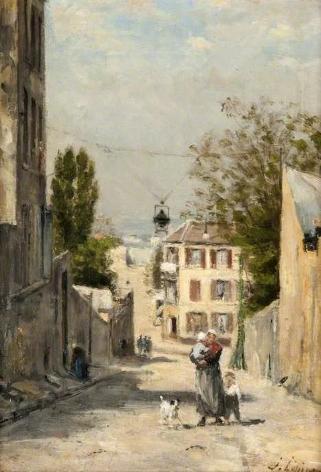 The Rue de Norvins, Montmartre, detail