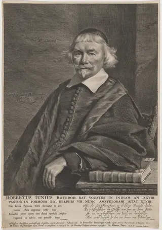 Robert Junius, by Cornelis Visscher, ink, 1654