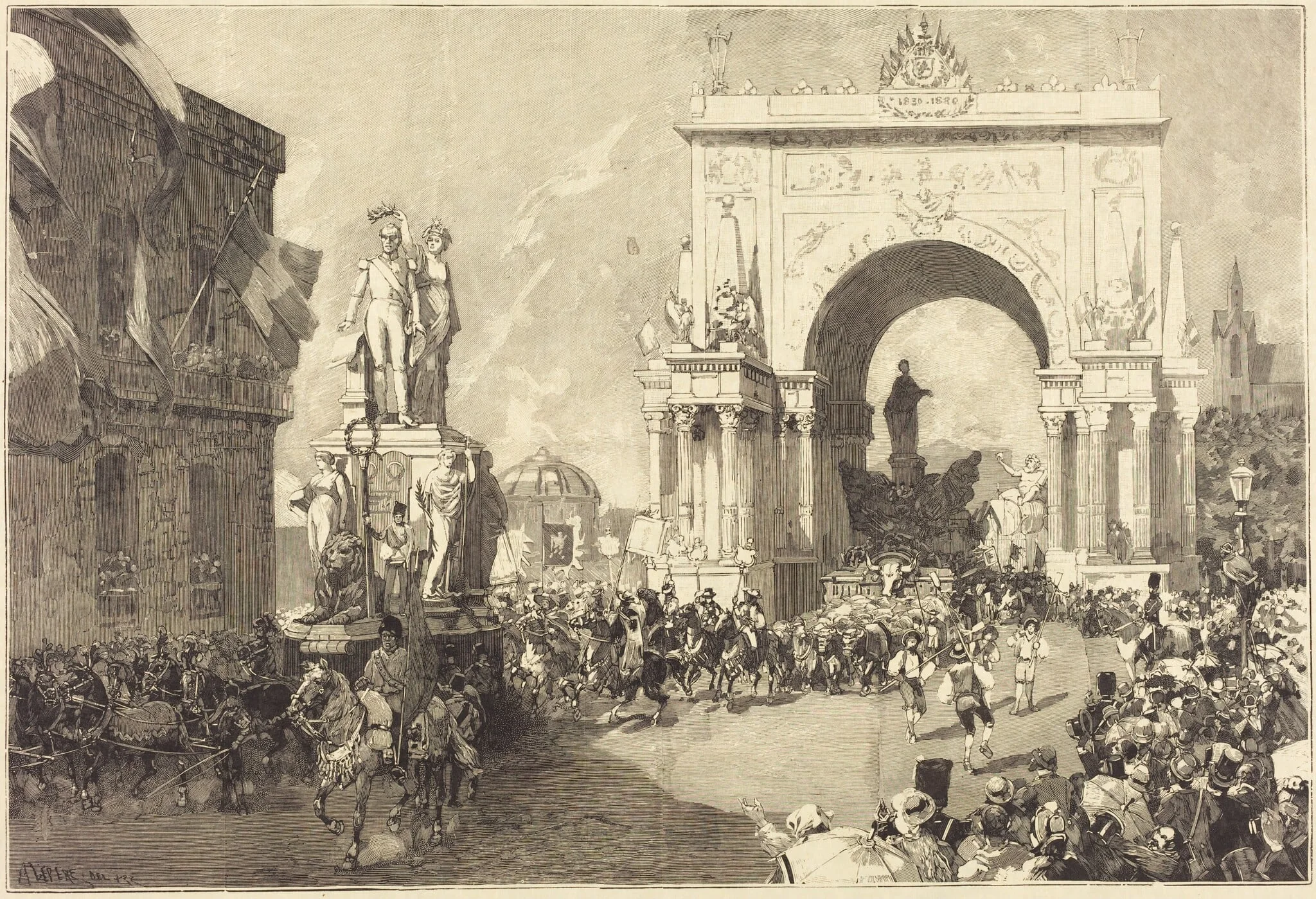 Fêtes jubilaires de Bruxelles, detail