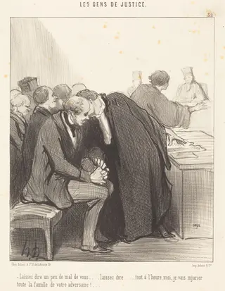 Laissez dire un peu de mal de vous..., by Honoré Daumier, ink, 1847