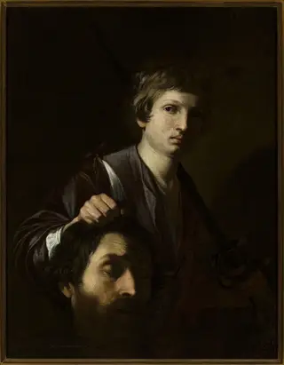 David with Goliath’s head, by Nicolas Tournier, oil, 1624
