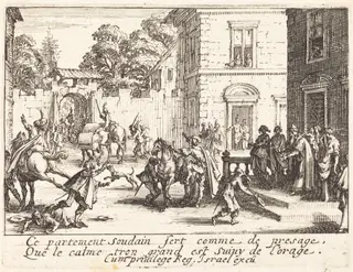 The Departure, by Jacques Callot, ink, 1635