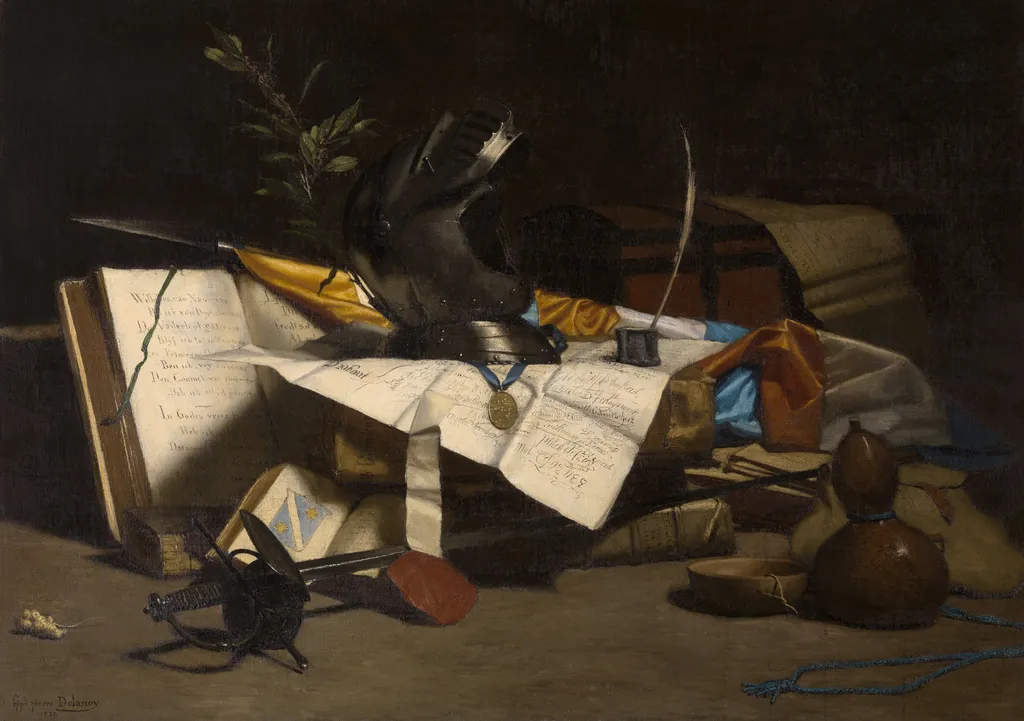 In Memory of Philips of Marnix, Lord of Sint-Aldegonde, by Hippolyte-Pierre Delanoy, oil, 1893