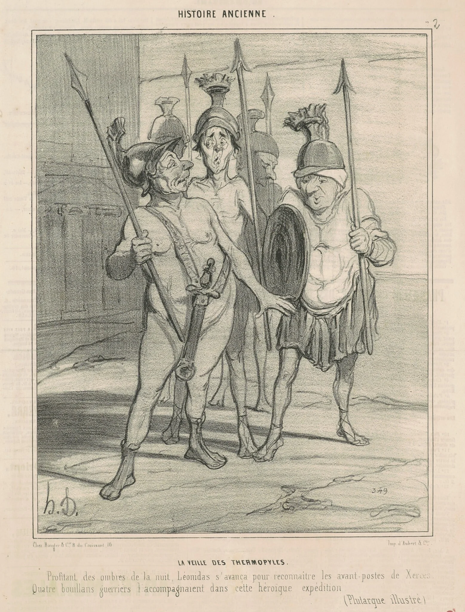 La veille des Thermopyles, detail