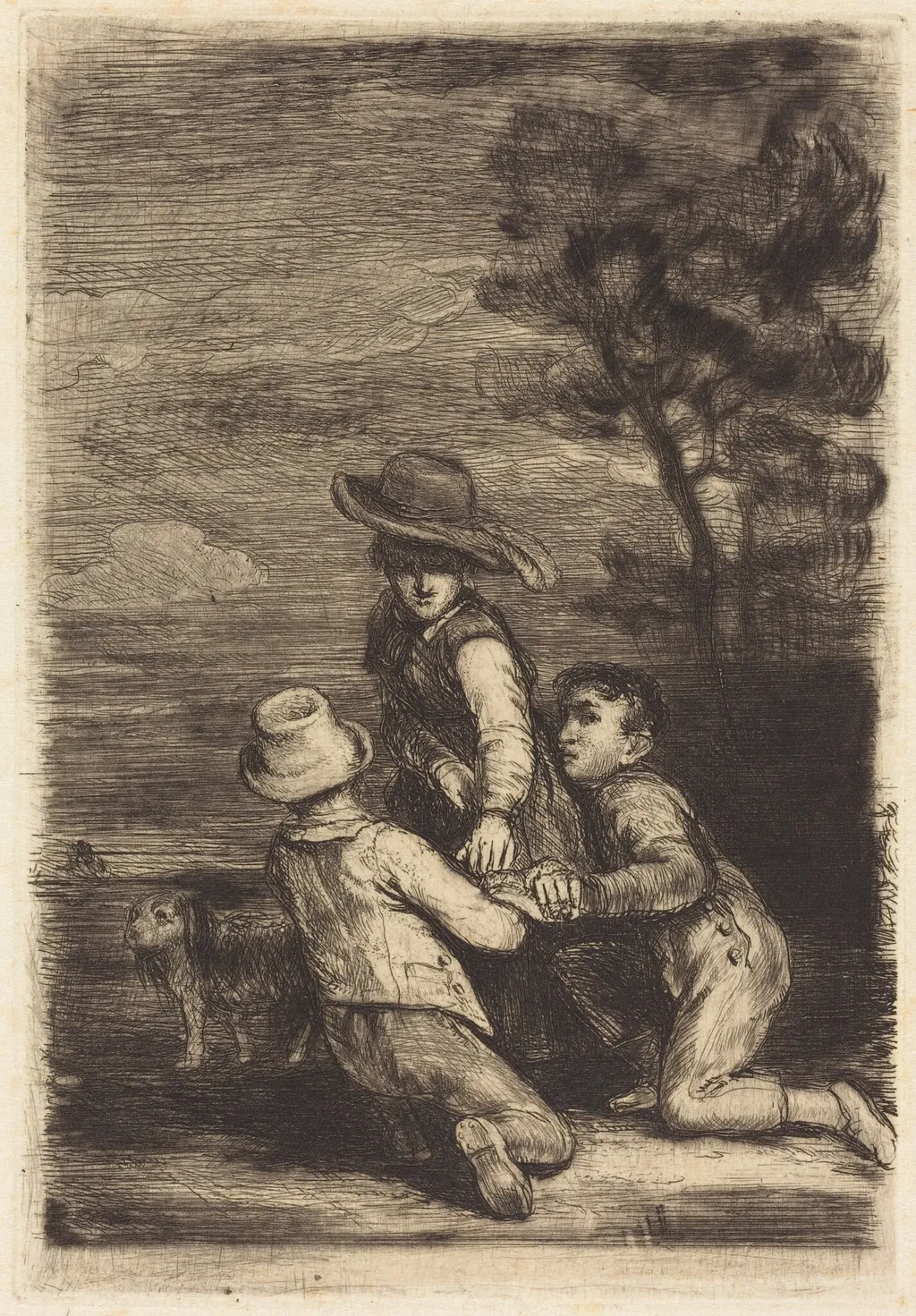 The Sedan Chair, by David Wilkie, ink, 1817