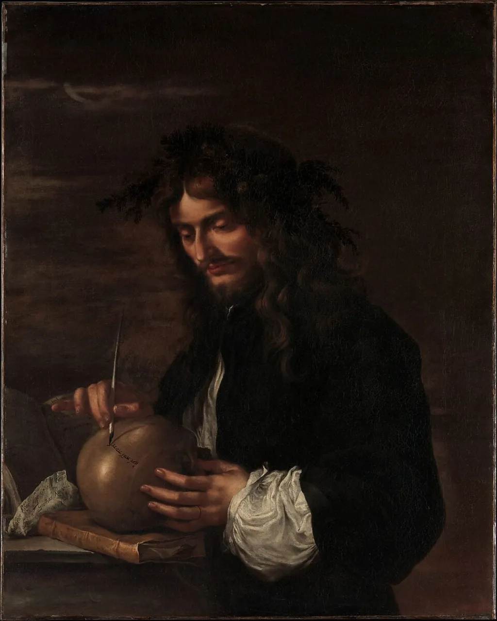 Self-portrait, by Salvator Rosa, unspecified, 1650