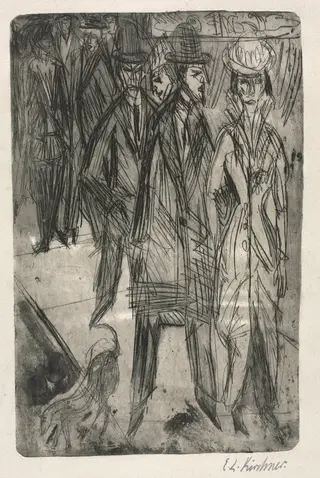On the Street, by Ernst Ludwig Kirchner, 1914
