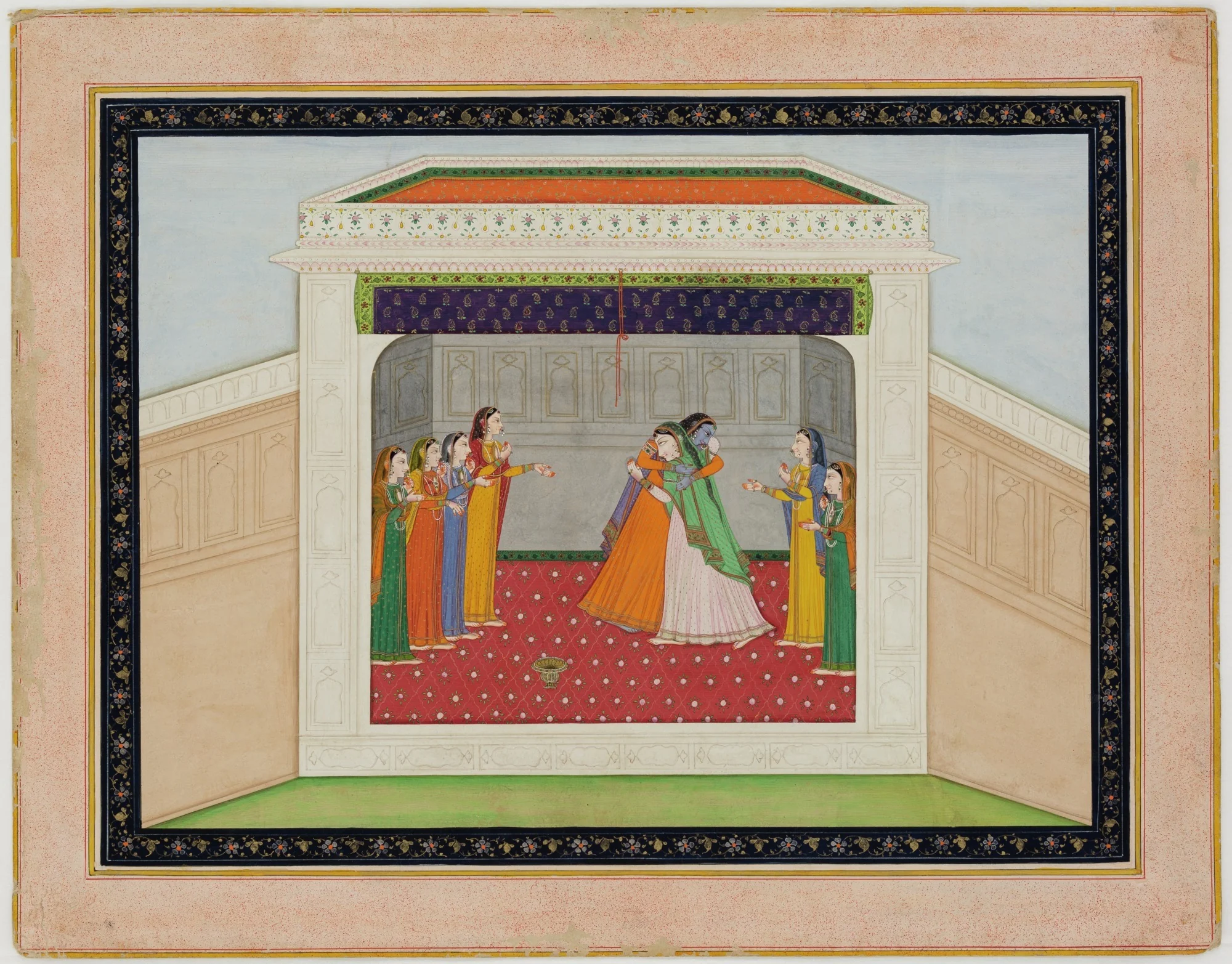 Story of Krishna and Radha, detail