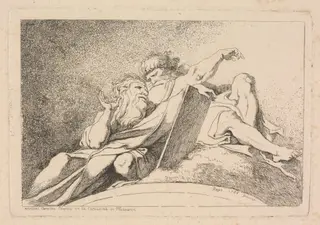 The Two Prophets, by Jean Honoré Fragonard, ink, 1764