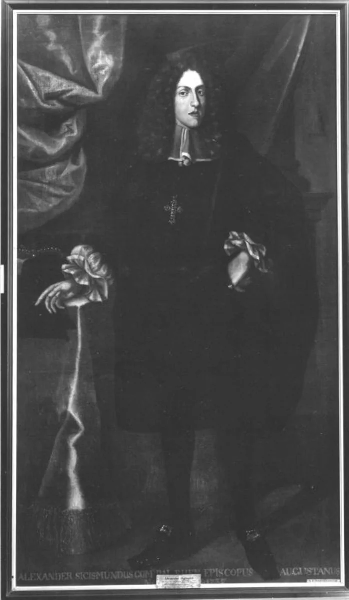 Bildnis des Alexander Sigismund von Pfalz-Neuburg, Fürstbischof von Augsburg (1663-1737), detail