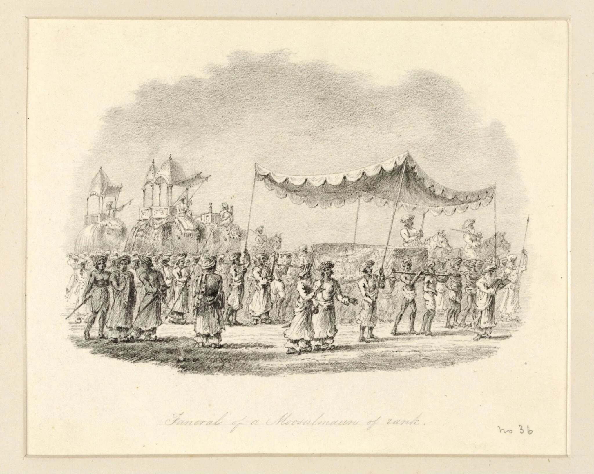 "Funeral of a Moosulmaun of rank"., detail