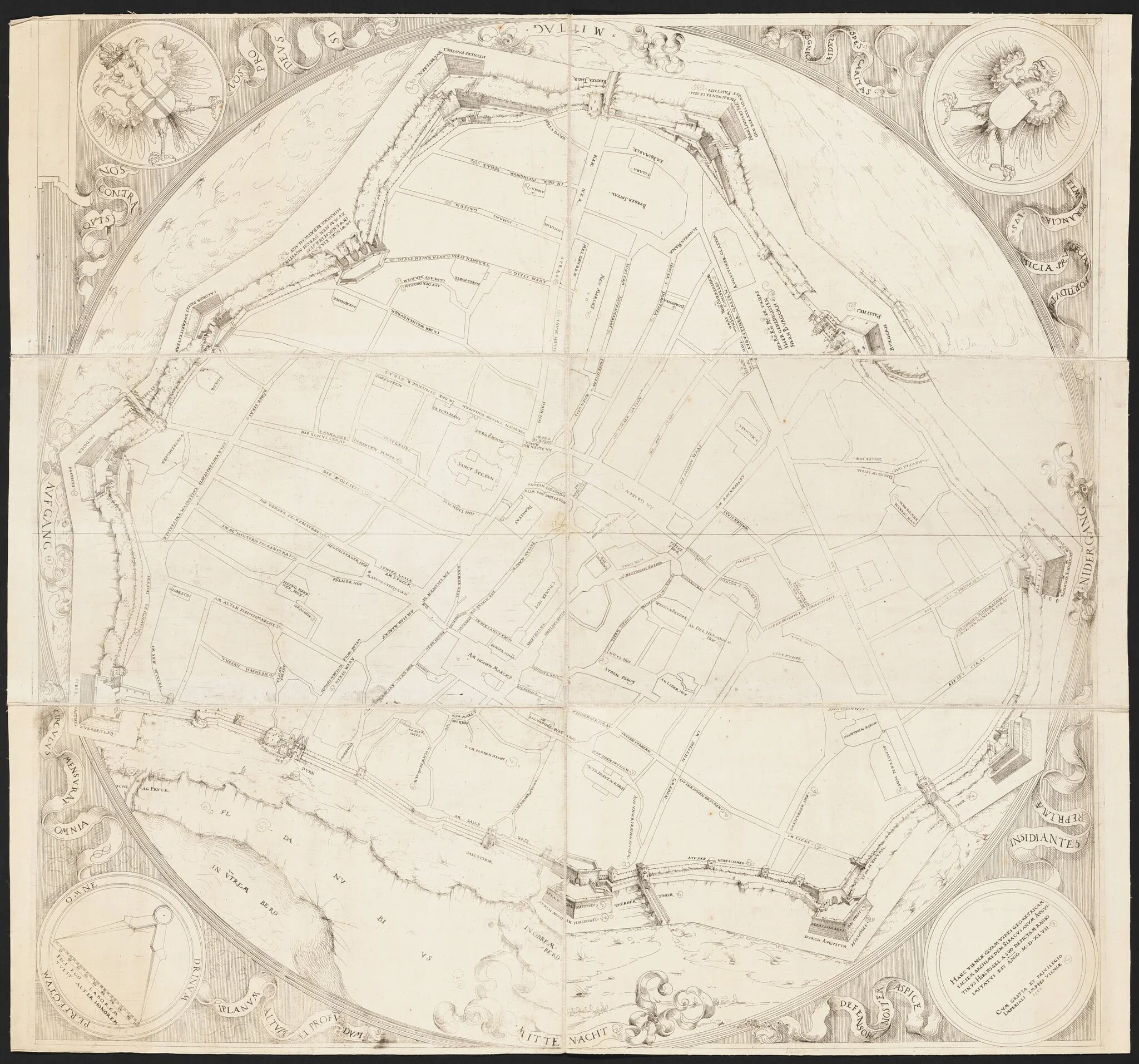 Map of Vienna, detail