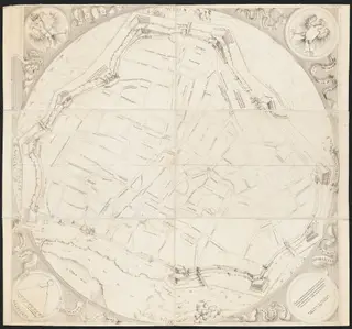 Map of Vienna, by Augustin Hirschvogel, ink, 1552
