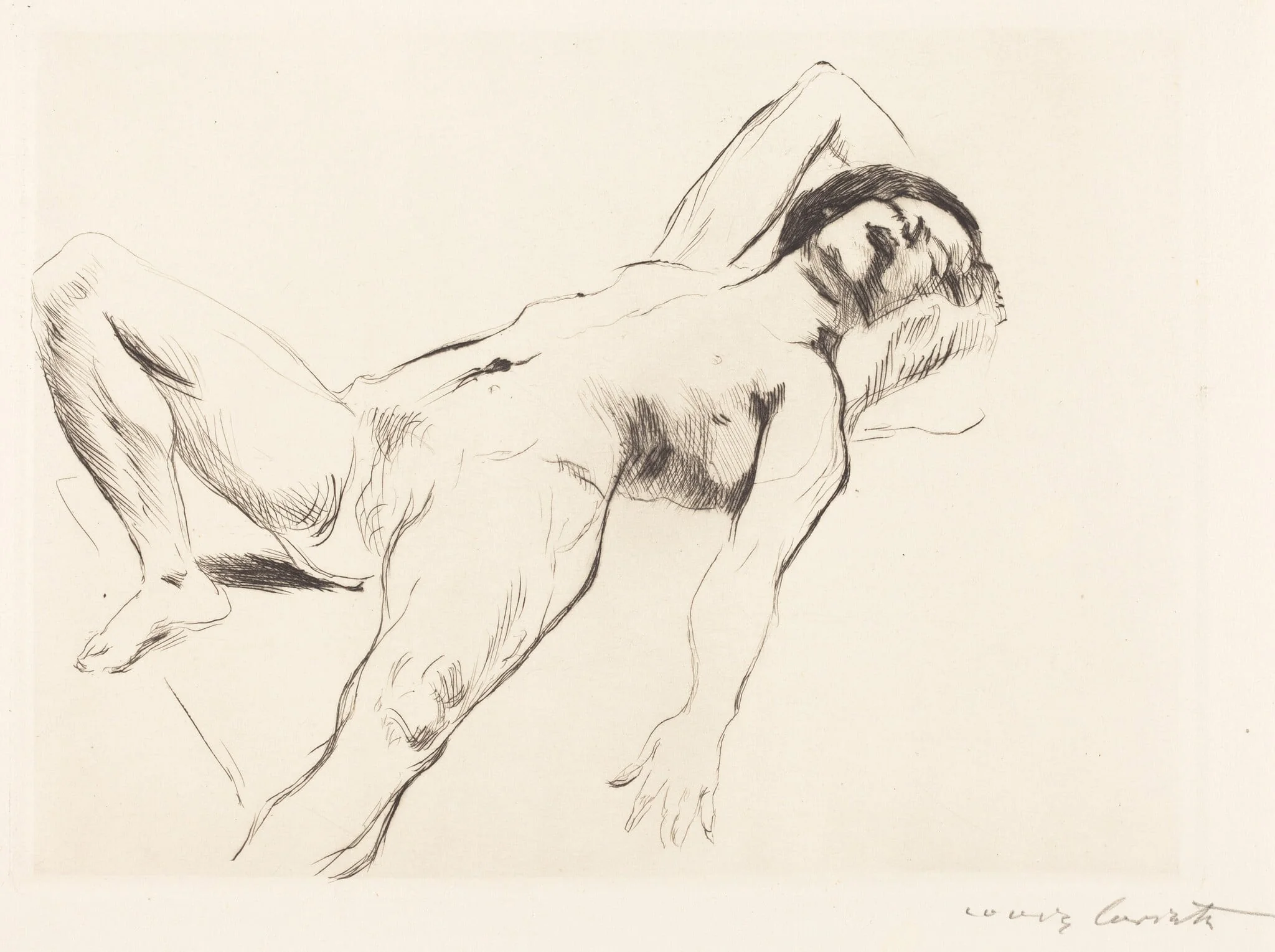 Liegender Weiblicher Akt I (Reclining Female Nude I), detail