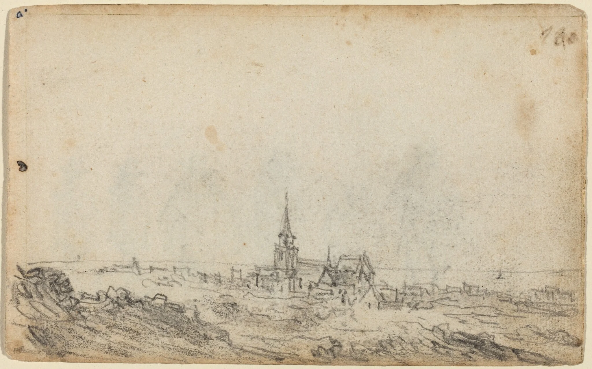 View of Scheveningen [recto], detail
